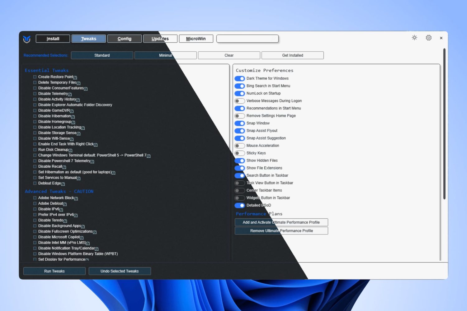 Chris Titus Tech's Windows Utility recopila trucos, ajustes y cambios para modificar Windows 11 a tu antojo