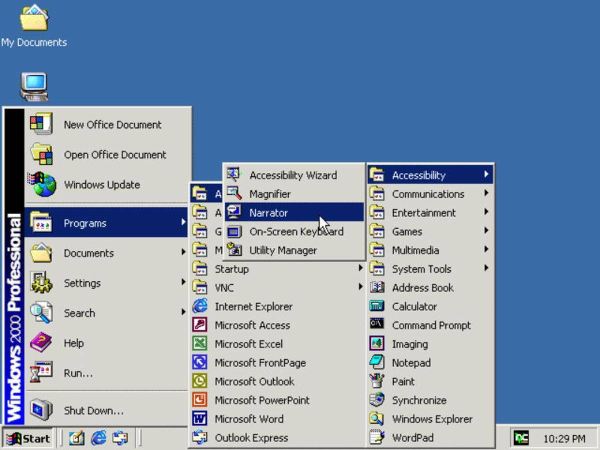 Interfaz de Windows 2000