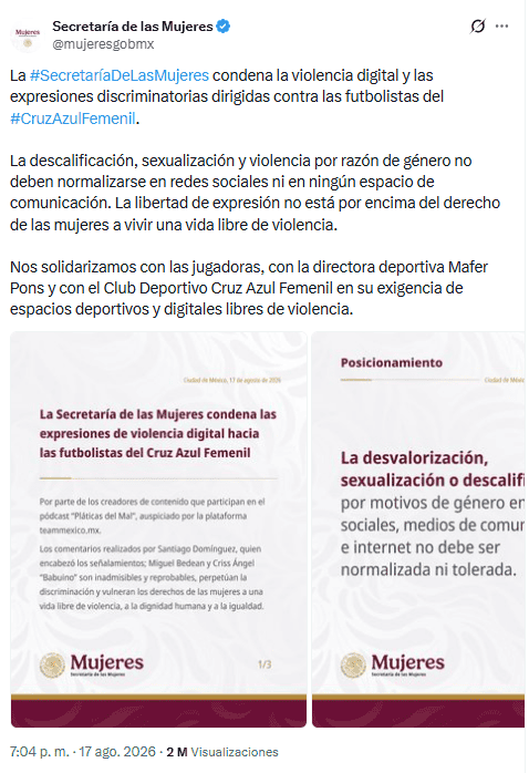 X / @mujeresgobmx 