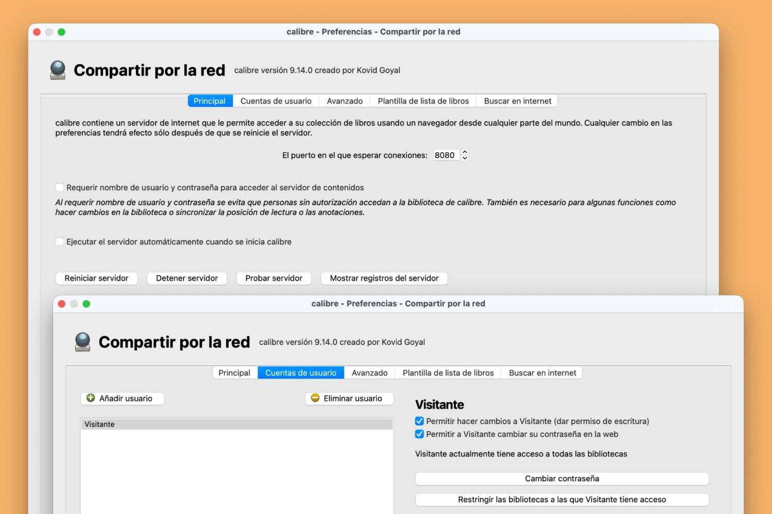 Calibre - Biblioteca de libros electrónicos  - Servidor de libros