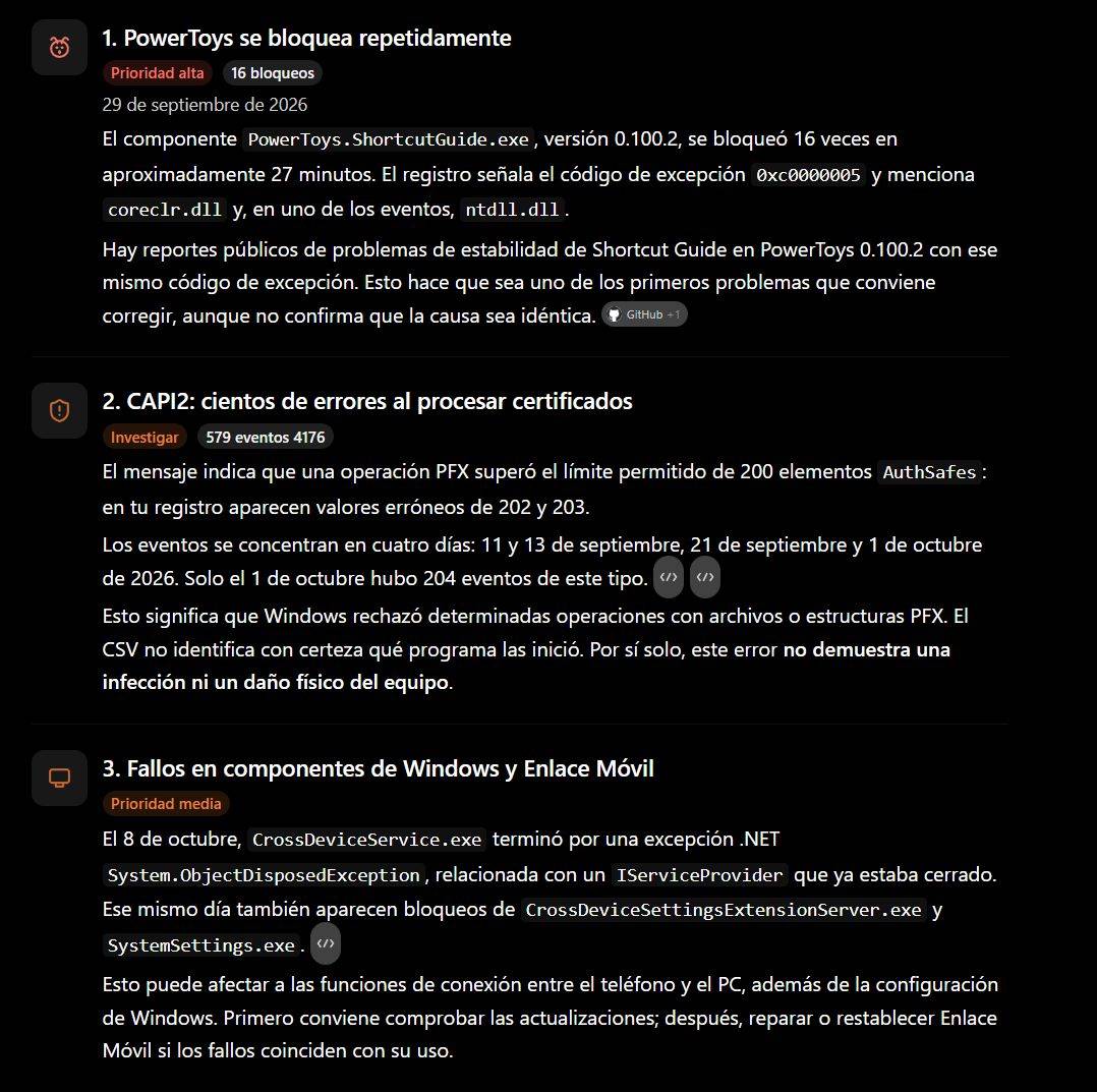 detectar errores Windows ChatGPT