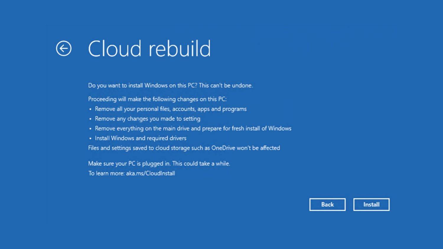 cloud rebuild windows 11