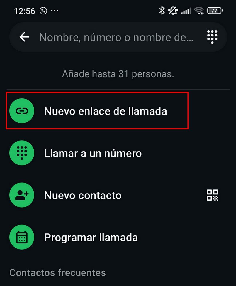 WhatsApp llamadas de invitado